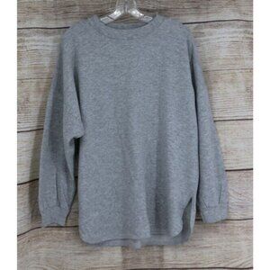VINTAGE Sears Apostrophe Womens Large Crew Neck Oversize Raglan Sweatshirt Gray
